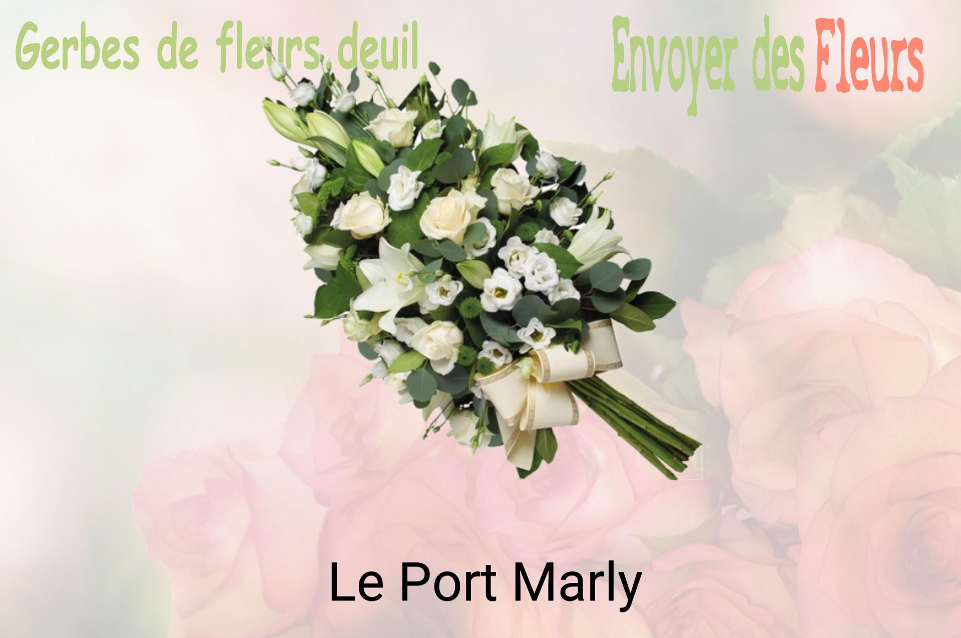 Gerbe de fleurs de deuil livrée à Le Port-Marly